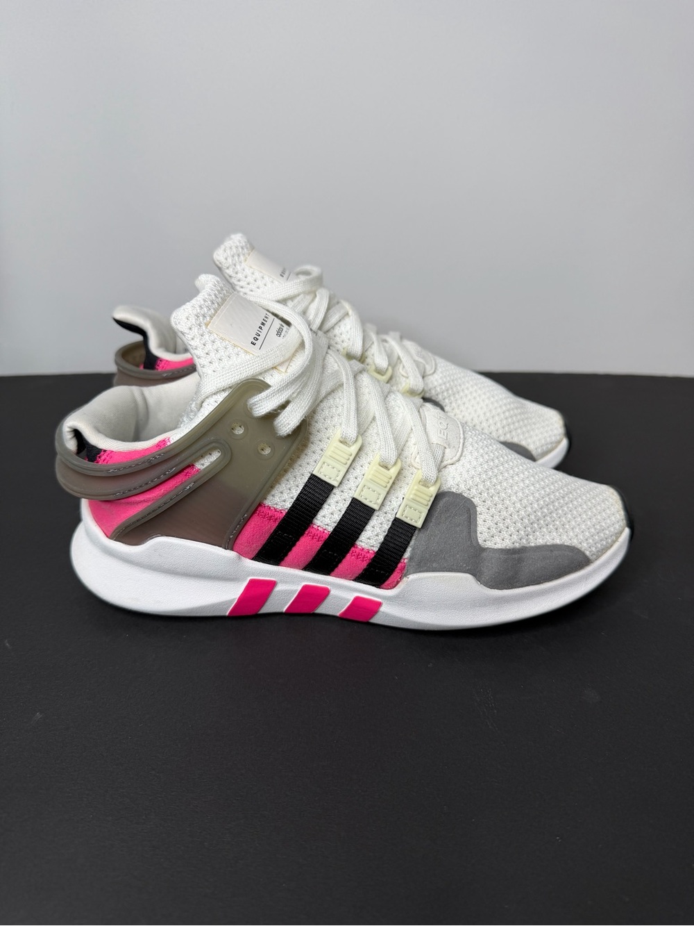 adidas Kids White, Pink & Black Athletic Sneakers
